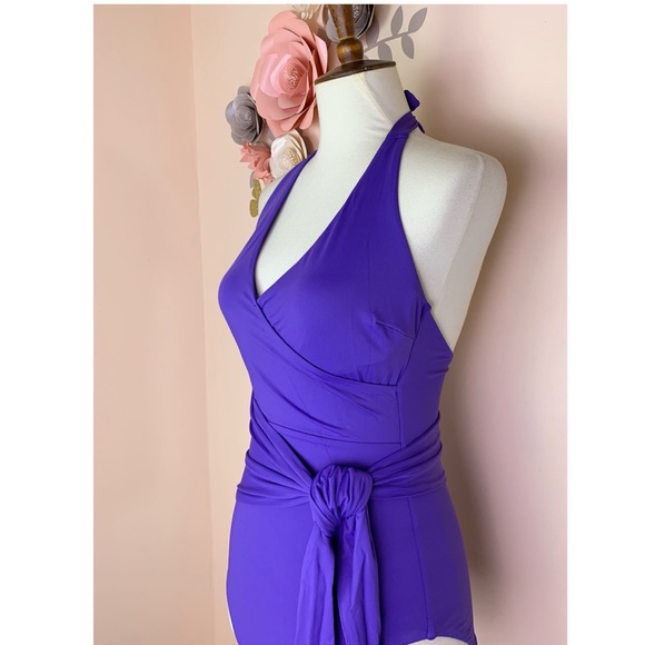 New ONIA Elena One-Piece Wrap Halterneck Swimsuit - Picture 6 of 13